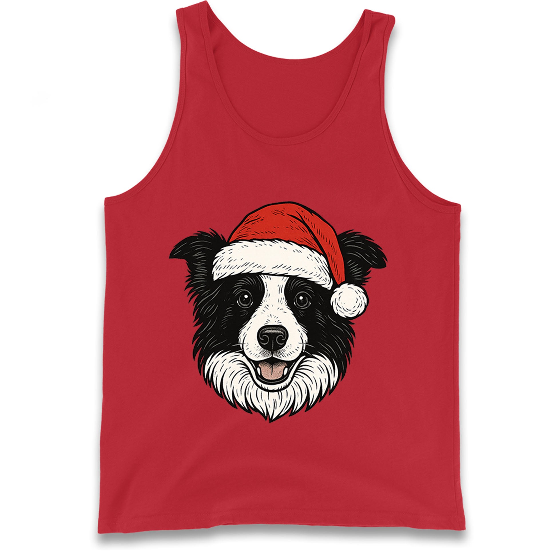 Border Collie Christmas Tank Top