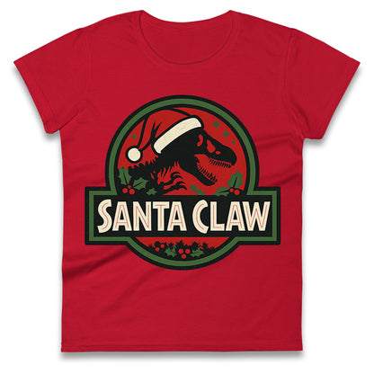 Jurassic Park Christmas Ladies T Shirt 