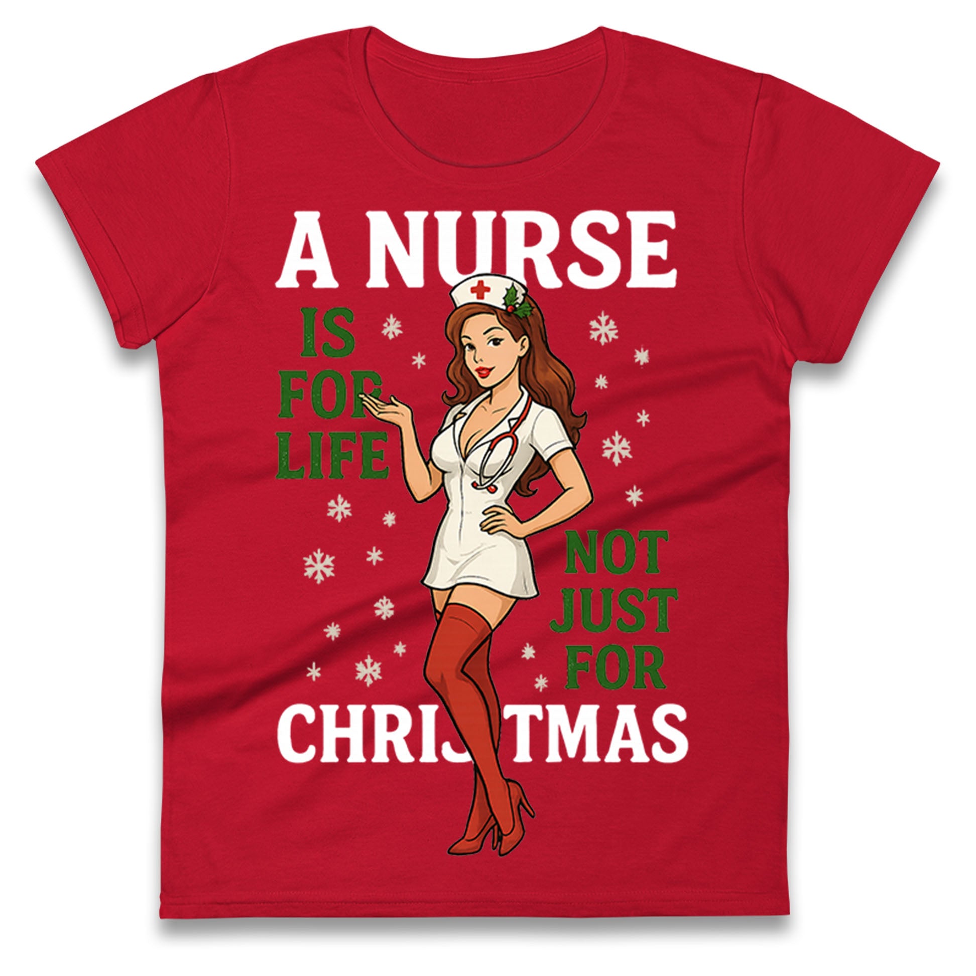 Nurse Christmas Ladies T Shirt