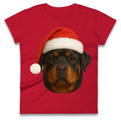 Rottweiler Christmas Ladies T Shirt 