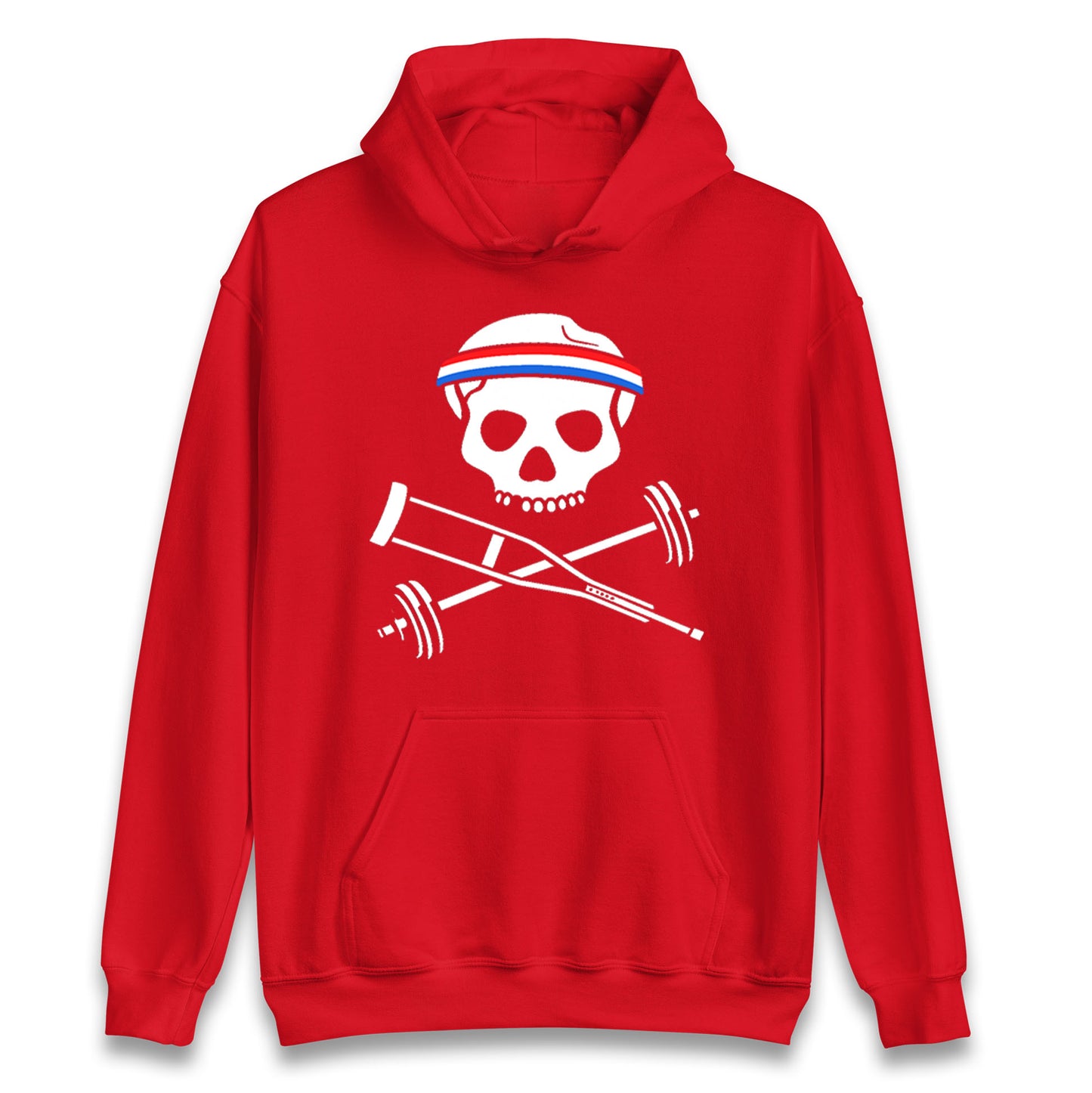 Johnny Knoxville Crutch Barbell and Bones Hoodie