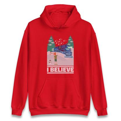 I Beleive Polar Express Christmas Unisex Hoodie