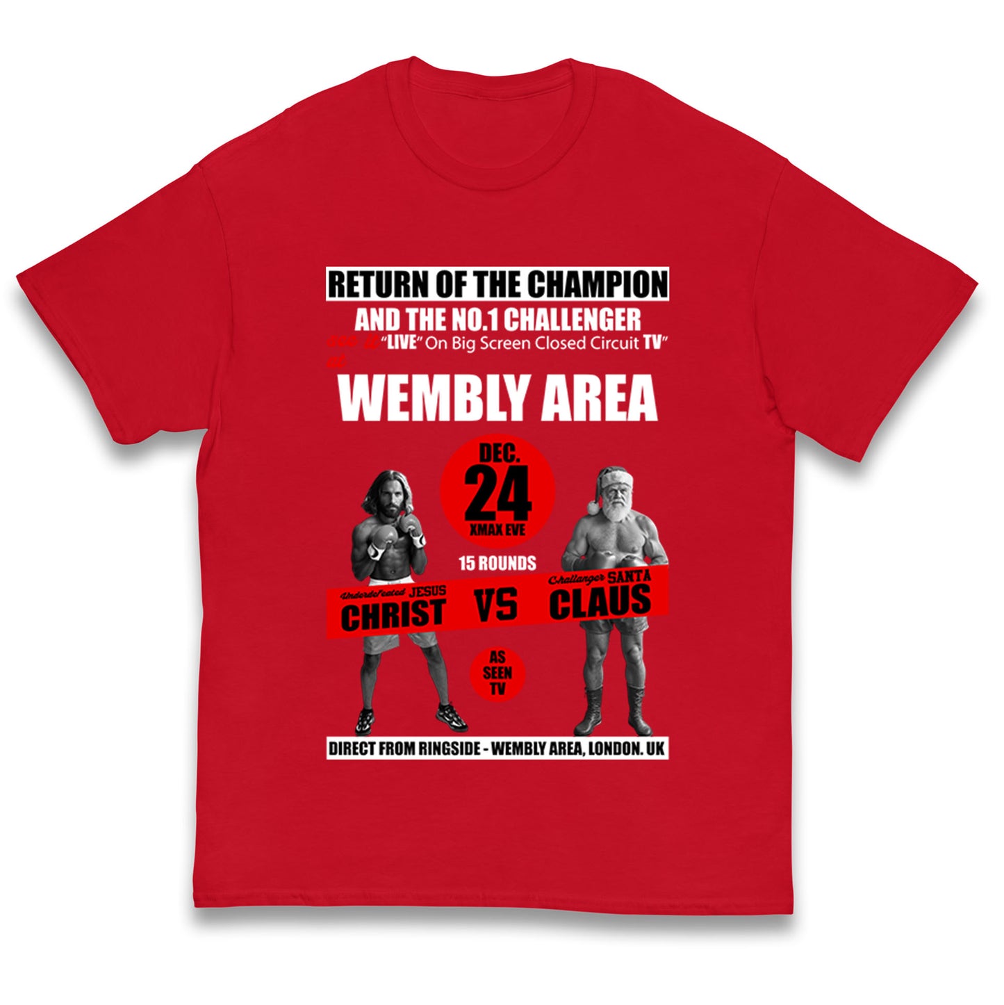Jesus Christ Vs Santa Claus Kids T Shirt