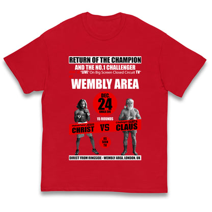 Jesus Christ Vs Santa Claus Kids T Shirt