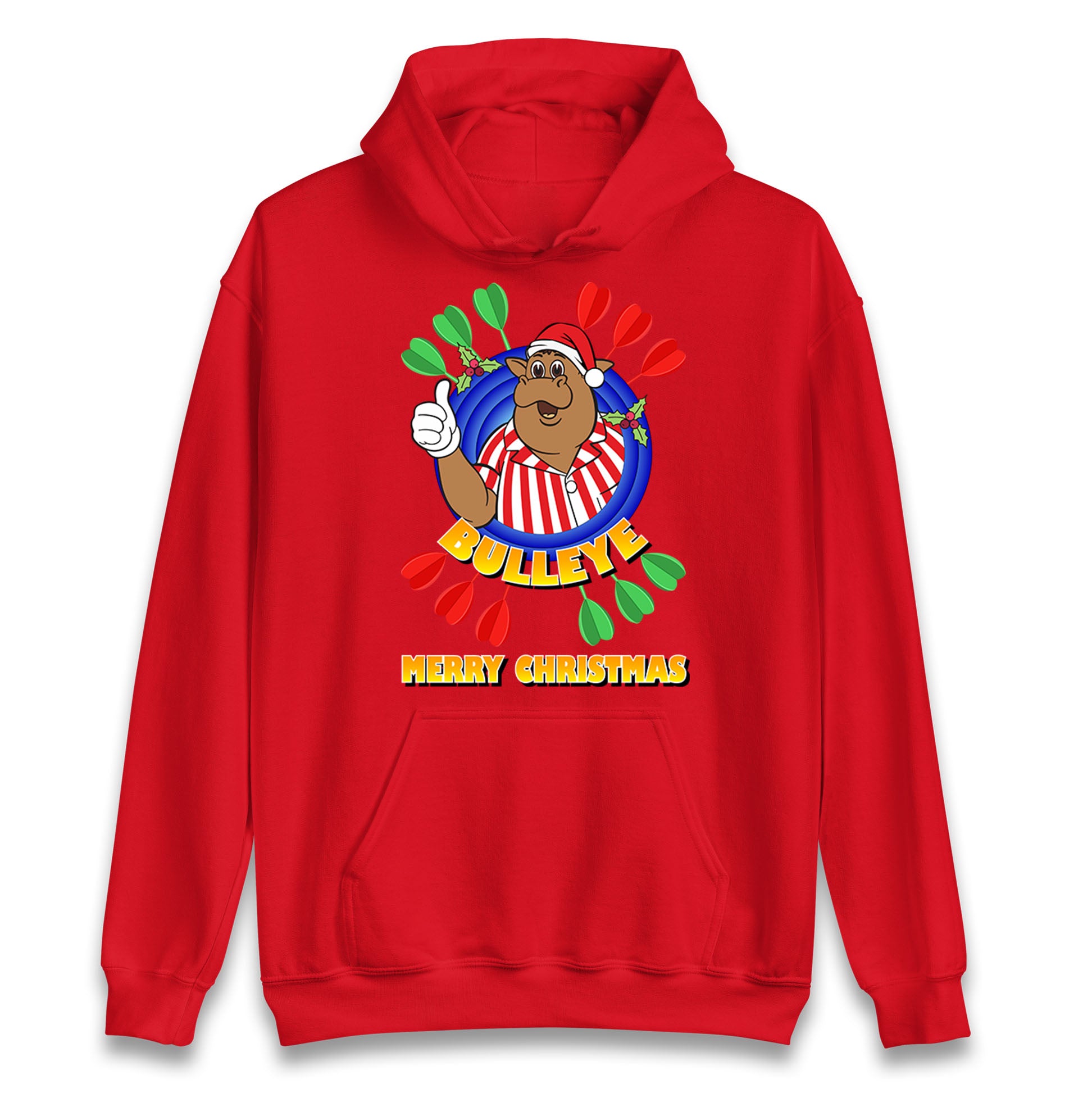 bullseye dartboard christmas hoodie