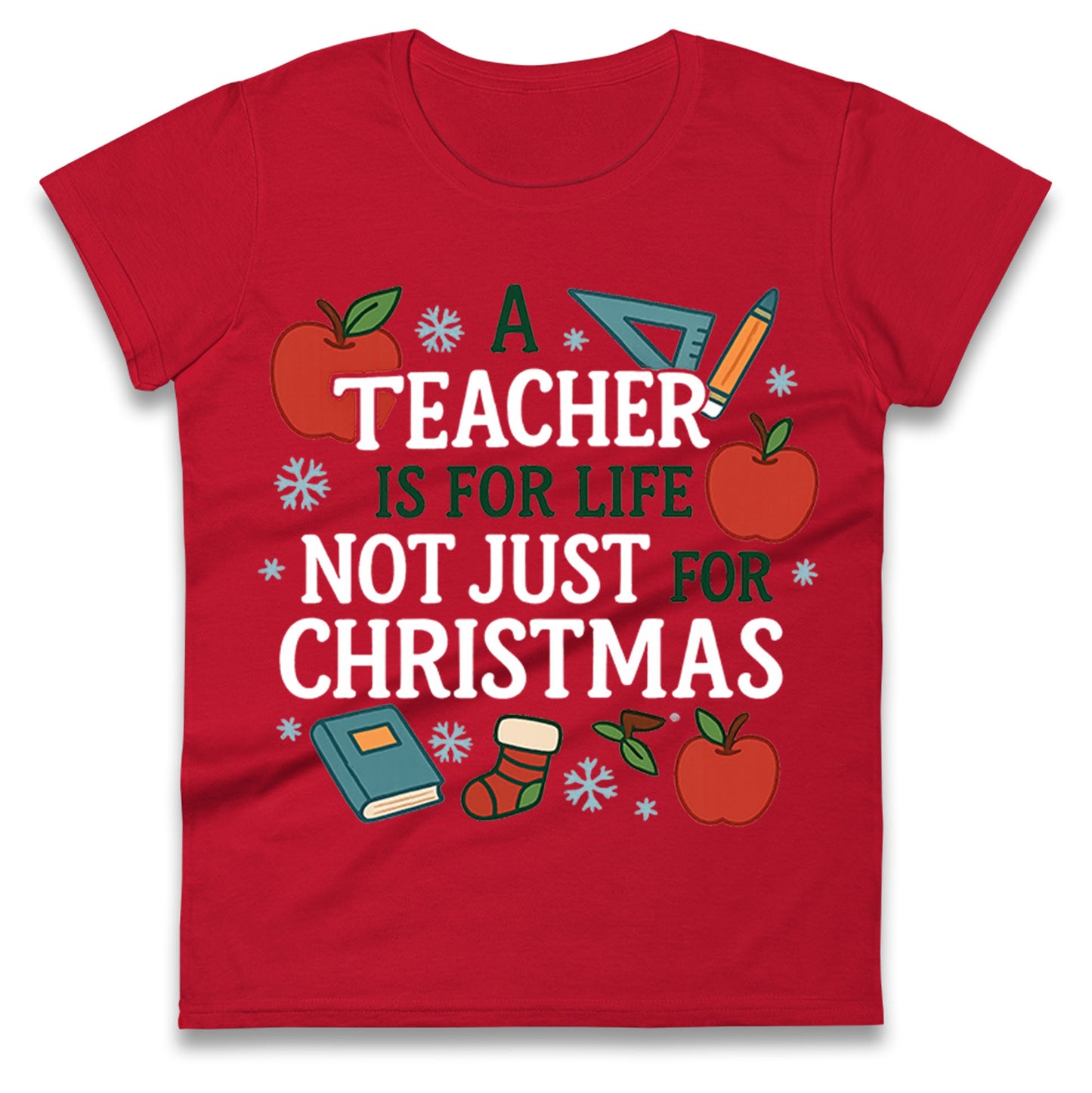 Teacher Christmas Ladies T Shirt