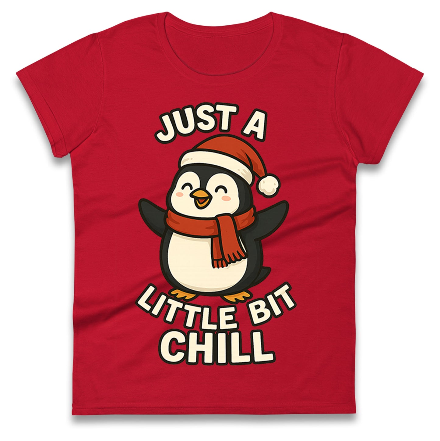 Penguin Christmas Ladies T Shirt