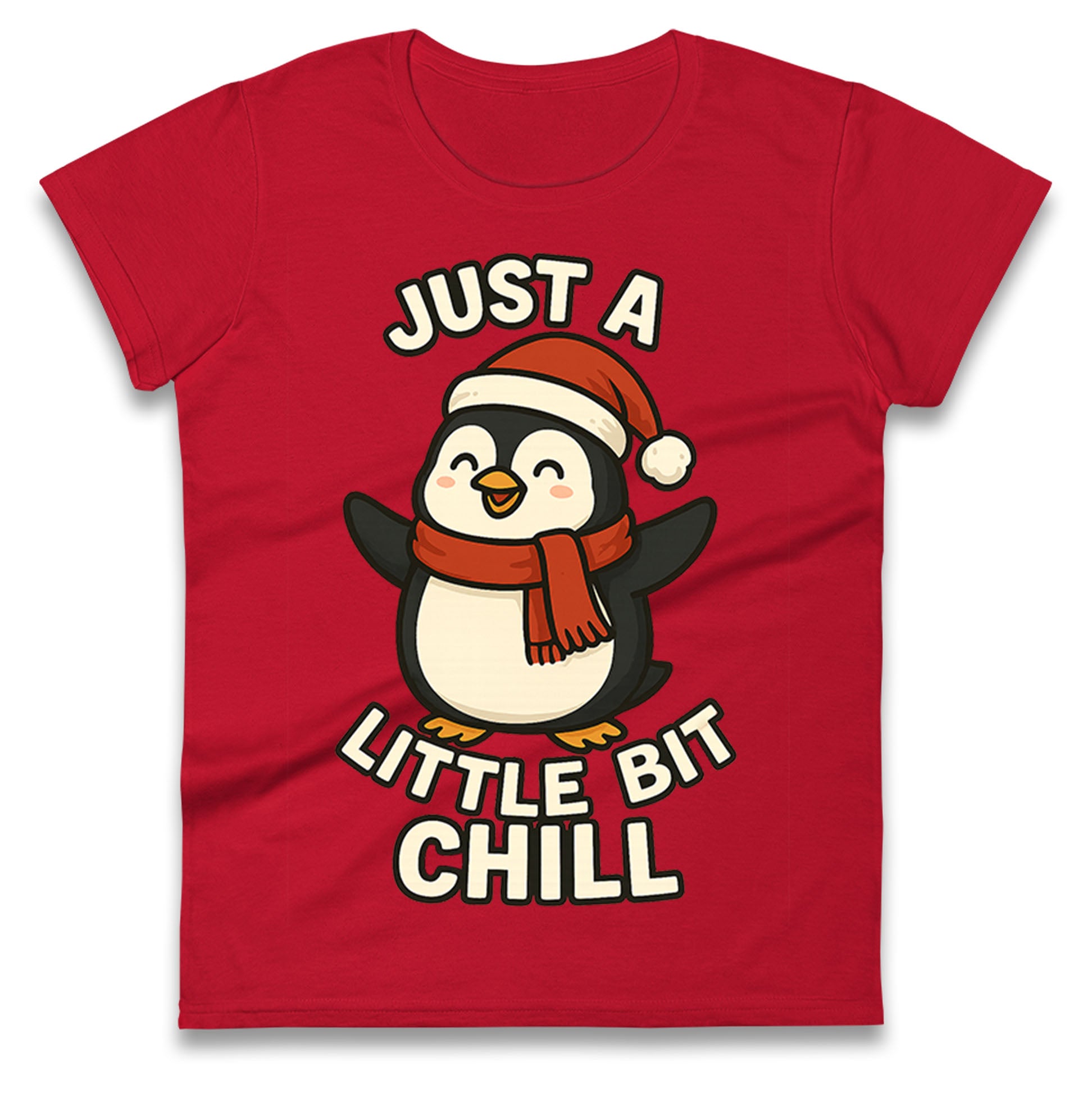 Penguin Christmas Ladies T Shirt