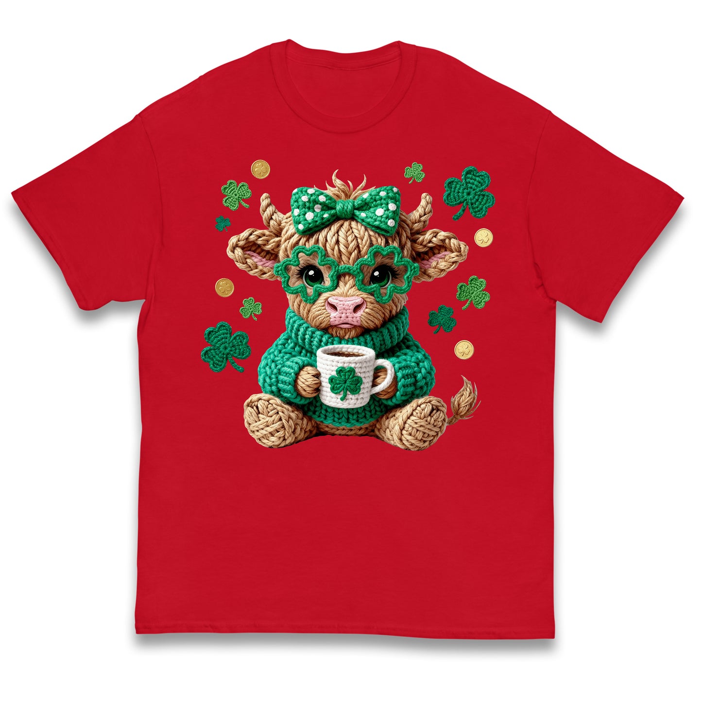 Cute Cow St Patrick Kids T Shirt