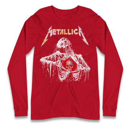 Metallica USA Skull Longsleeve T Shirt
