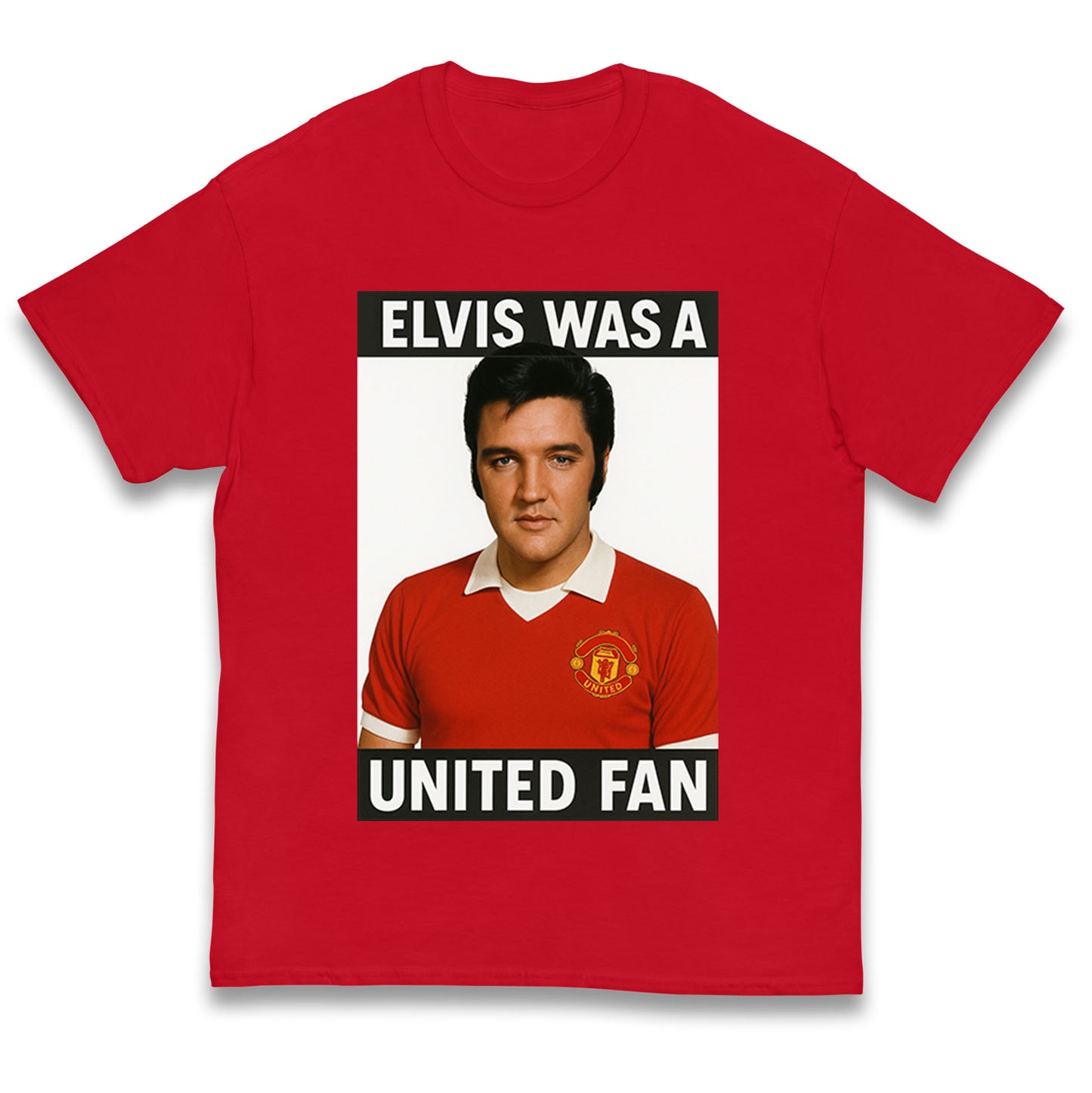 Elvis Presley Mnchester United Kids T Shirt