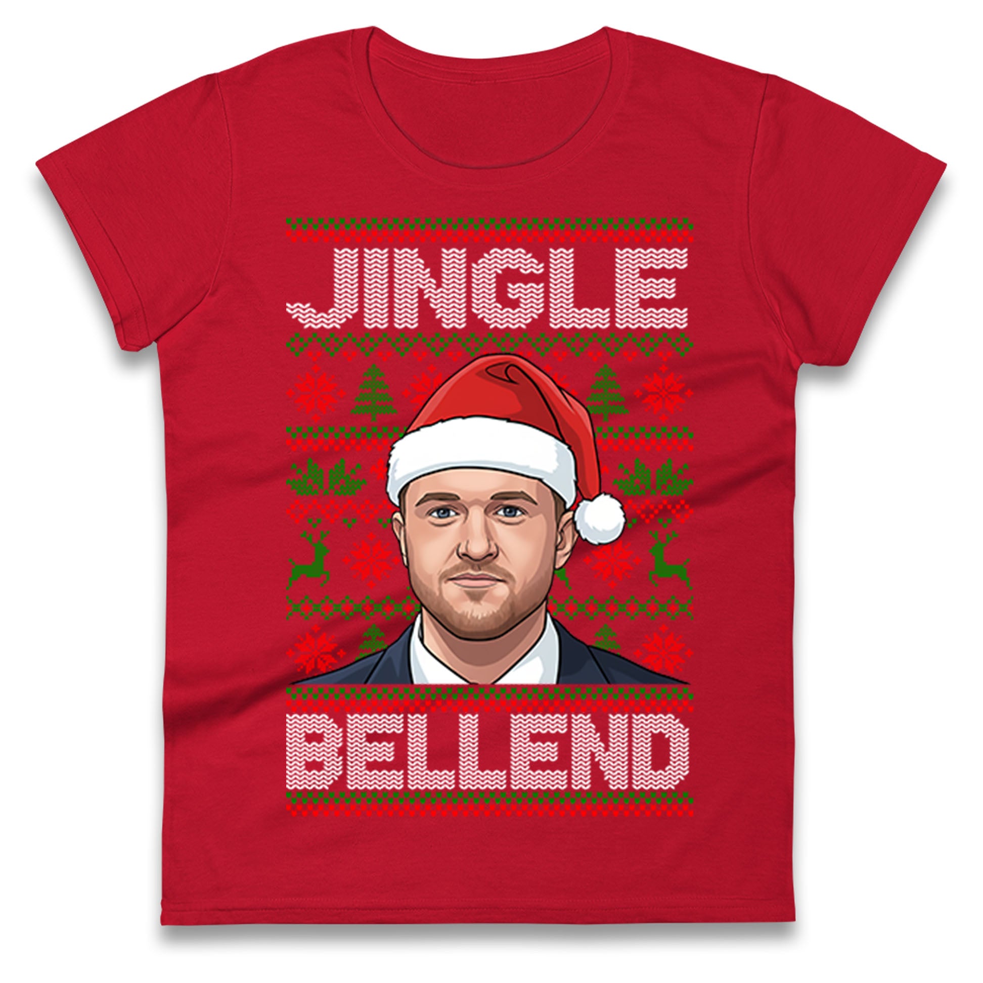 Tommy Robinson Jingle Bell End Christmas Ladies Shirt
