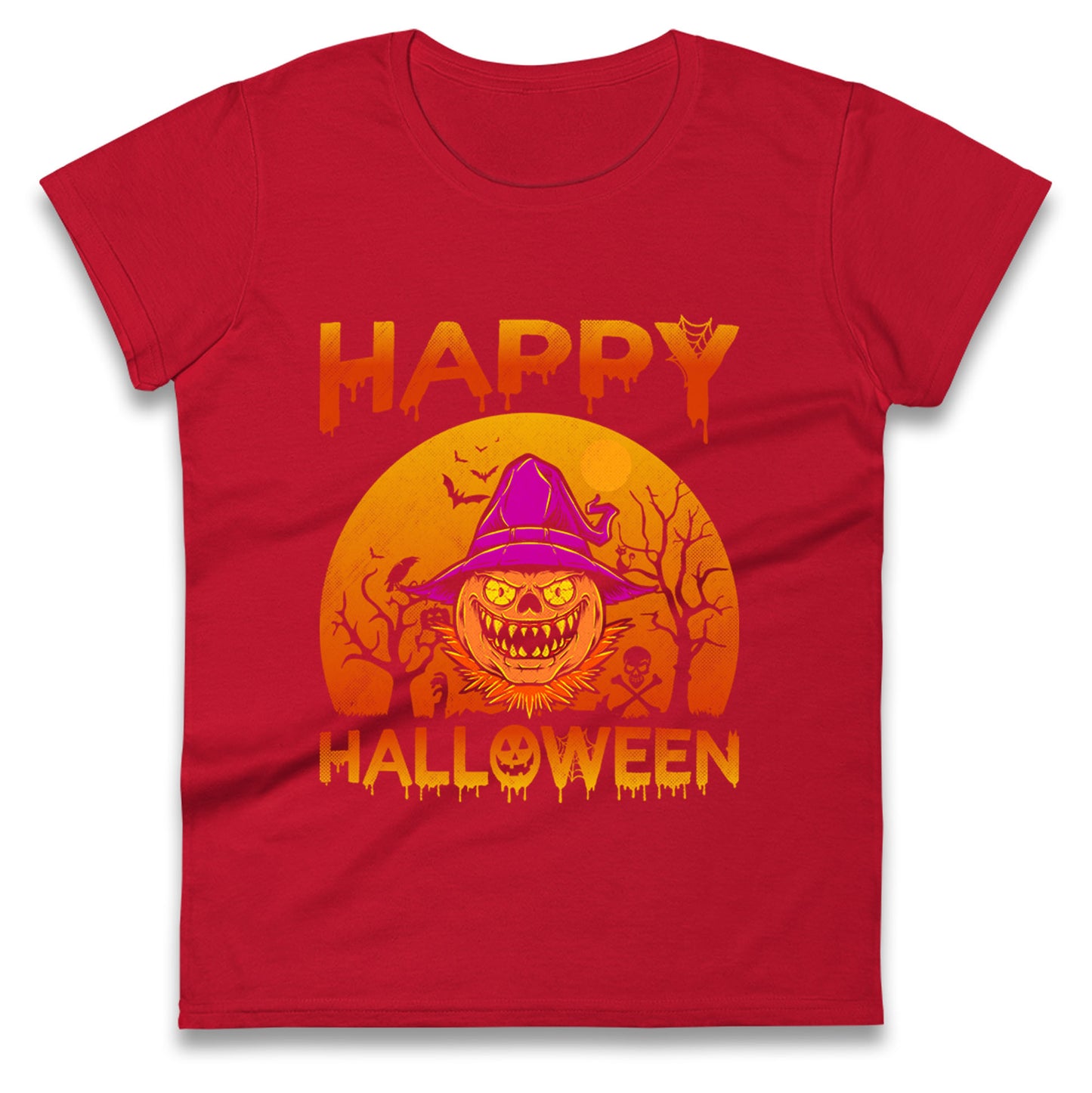 Happy Halloween Pumpkin Witch t shirt
