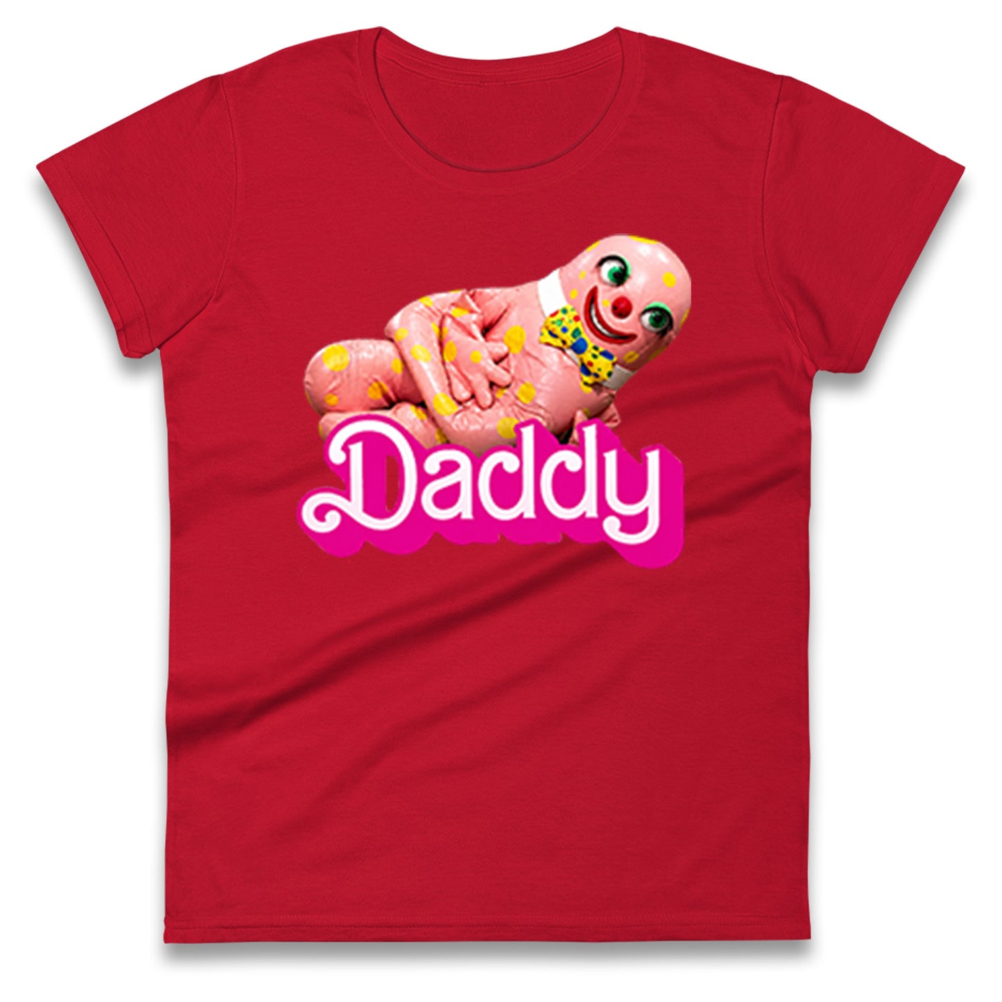 Funny Mr Blobby Daddy 90s Retro Ladies T Shirt