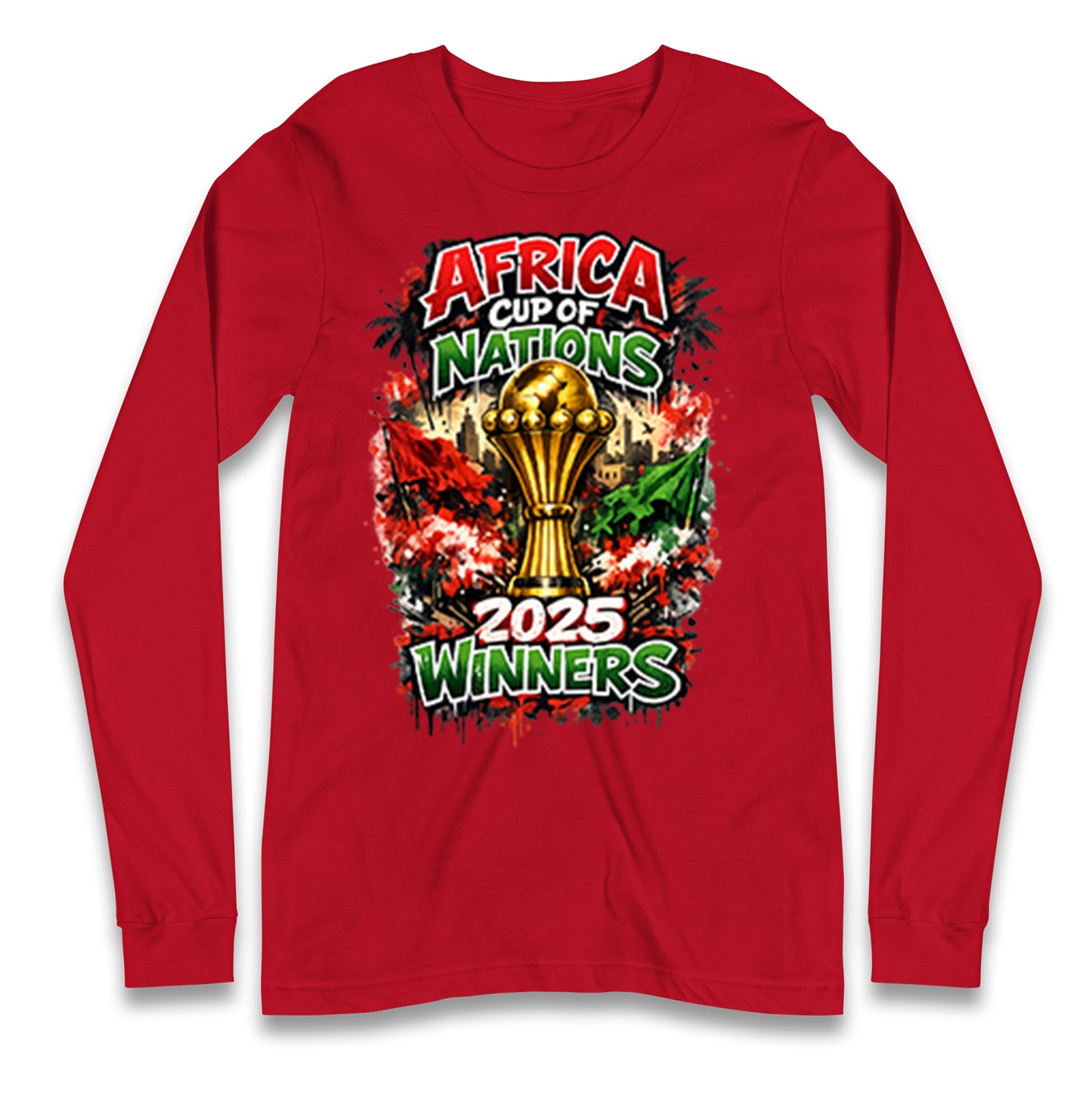 Morocco Africa Cup Of Nations Winners 2025 Longsleeve T Shirt