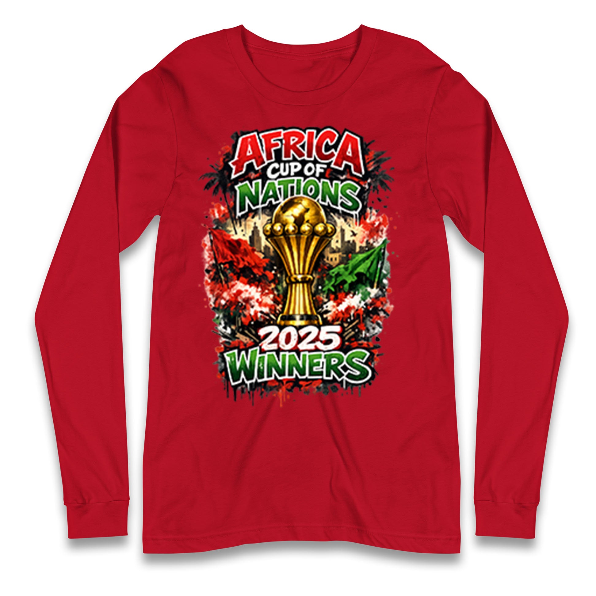 Morocco Africa Cup Of Nations Winners 2025 Longsleeve T Shirt