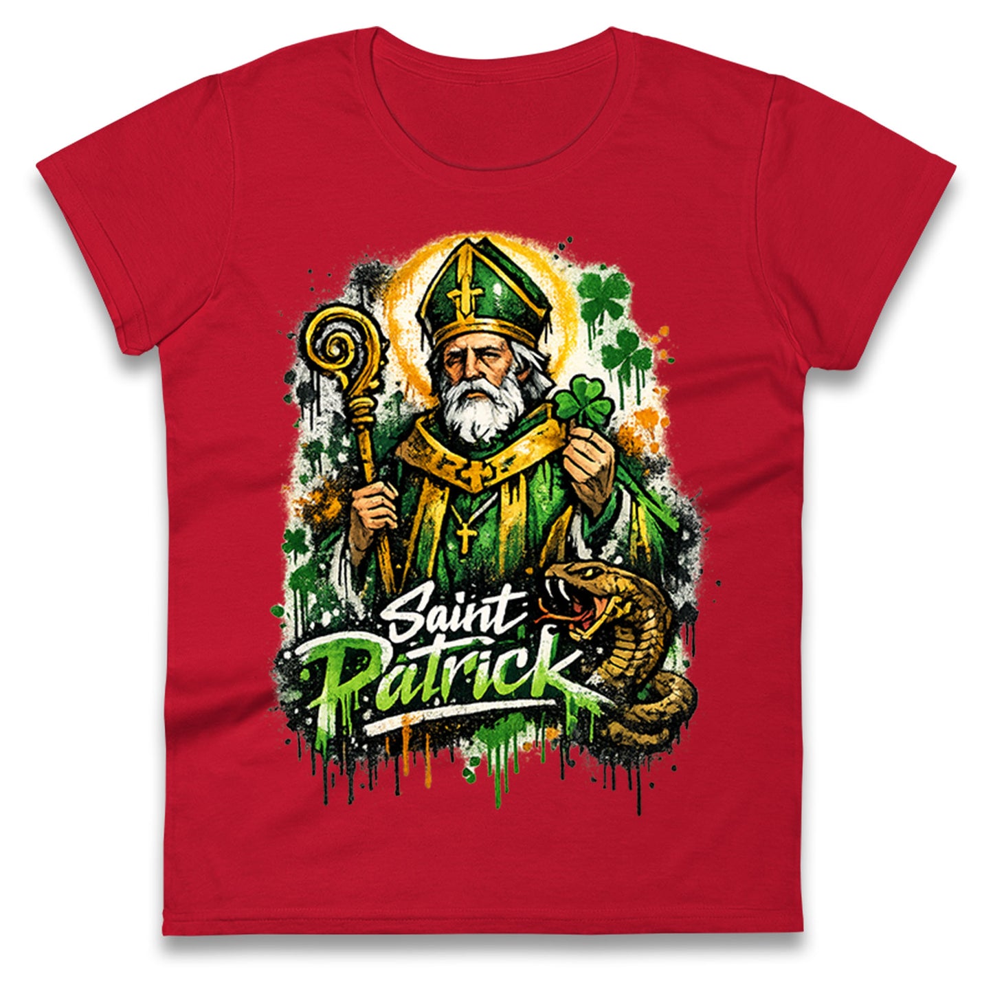 Saint Patrick Ireland Ladies T Shirt