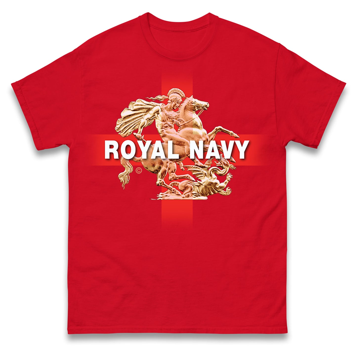 Royal Navy St George and The Dragon Mens Tee Top