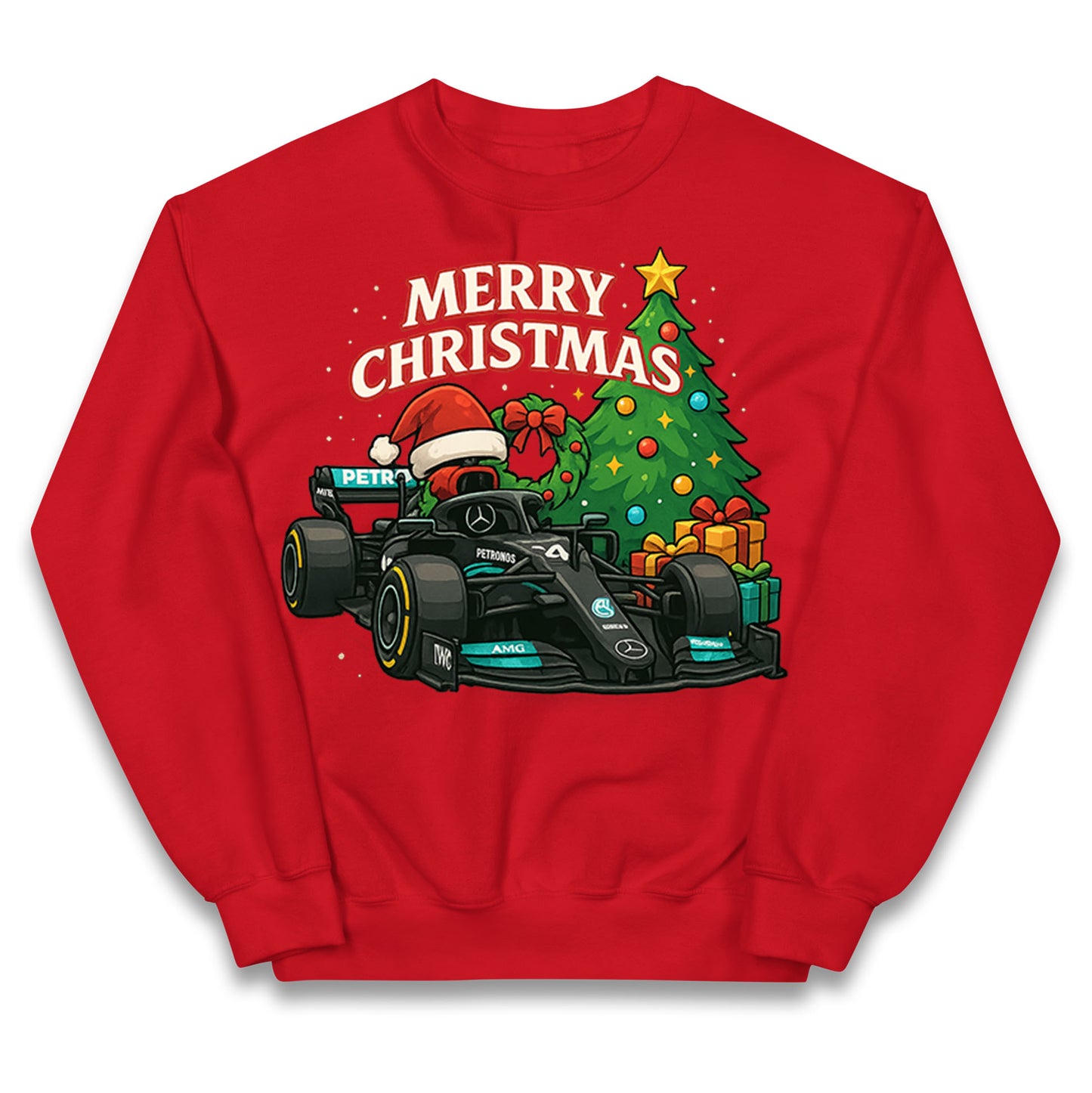 Mercedes F1 Christmas Kids Jumper