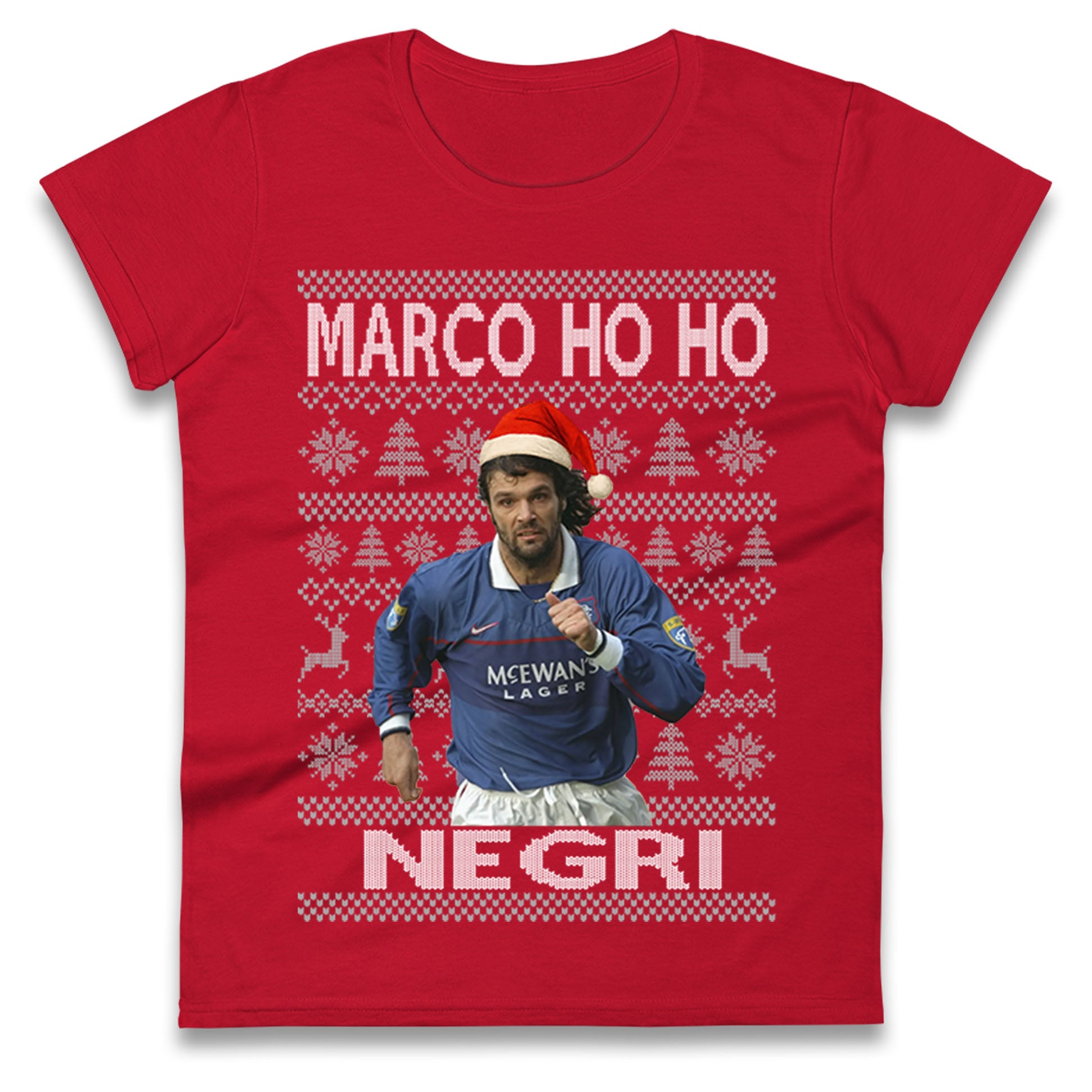 Rangers FC Christmas Ladies T Shirt 