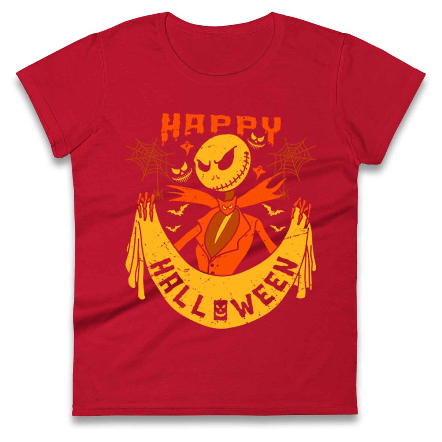 Jack Skellington Happy Halloween Womens t shirt