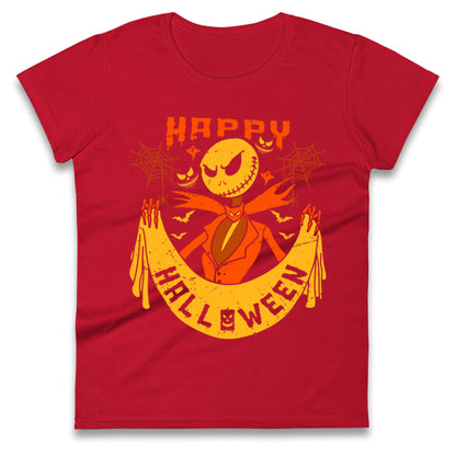 Jack Skellington Happy Halloween Womens t shirt