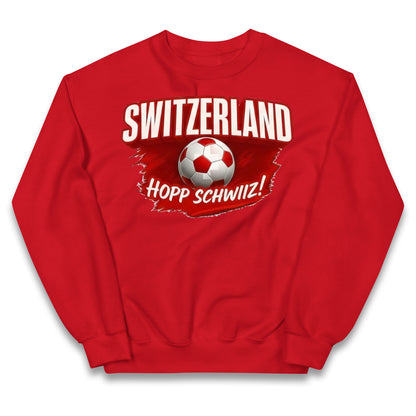 Switzerland Hopp Schwiiz! Kids Jumper