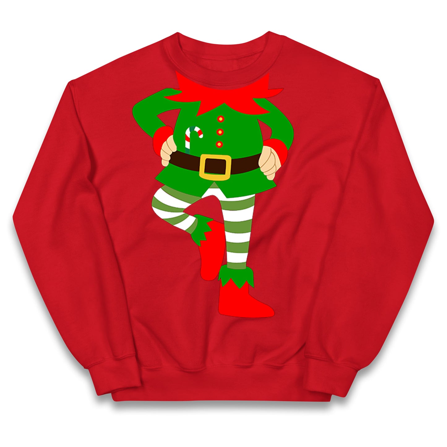Personalise Christmas Party Wear Elf Kids Jumper
