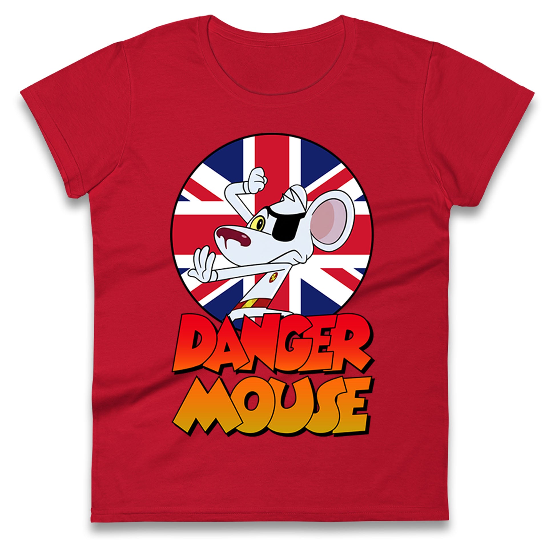 Danger Mouse Union Jack Ladies T Shirt
