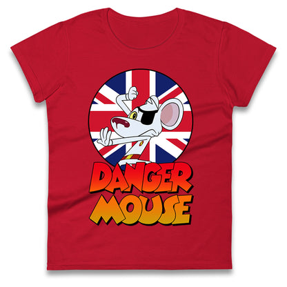 Danger Mouse Union Jack Ladies T Shirt
