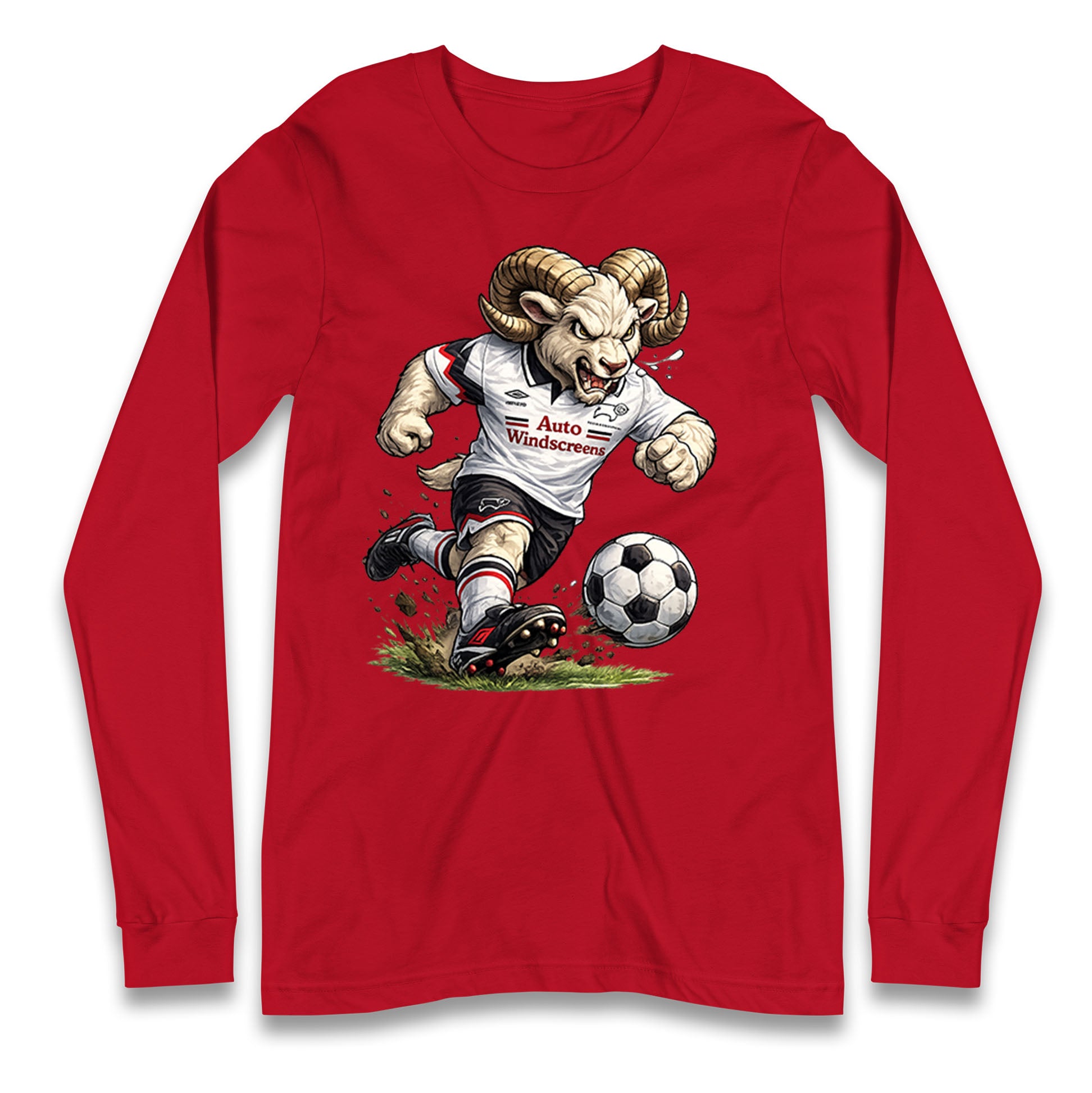 Old School Derby County Longsleeve T Shirt 