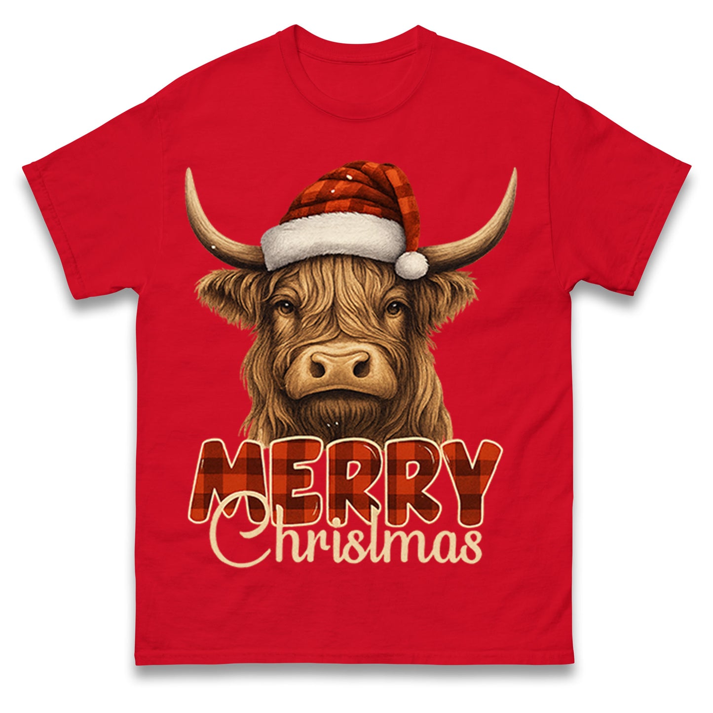 Highland Cow Christmas T Shirt