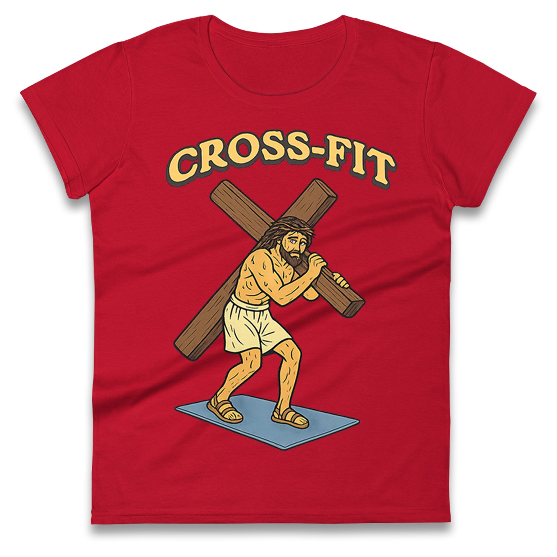Jesus Cross Fit Ladies T Shirt