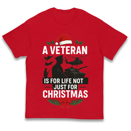Veteran Christmas Kids T Shirt 