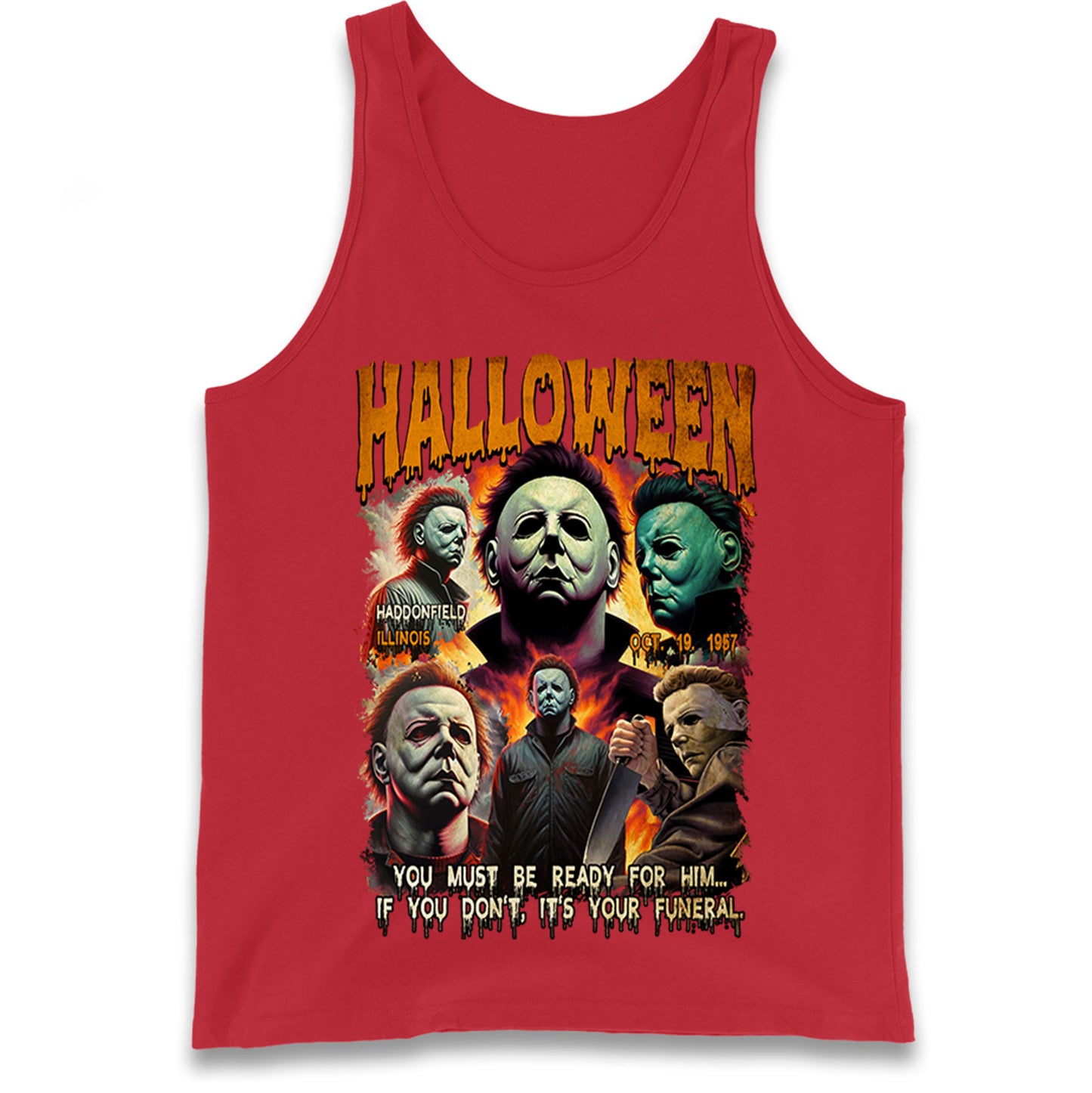 Michael Myers Horror Halloween Bootleg Tank Top