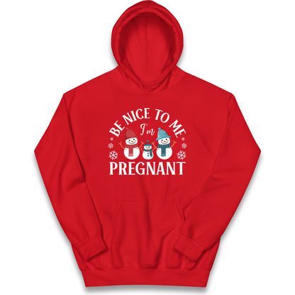 Pregnant At Christmas Kids Hoodie