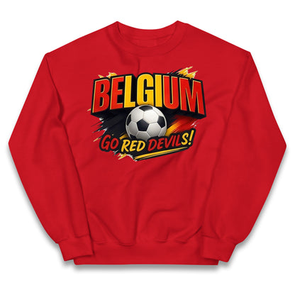 Belgium Retro Football Kids Jumper
