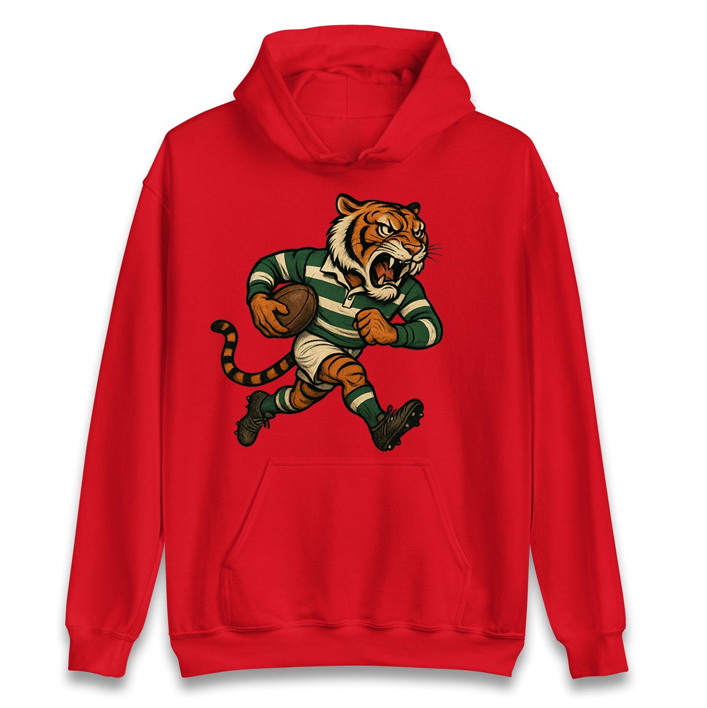 Retro Leicester Tigers Rugby Union Hoodie
