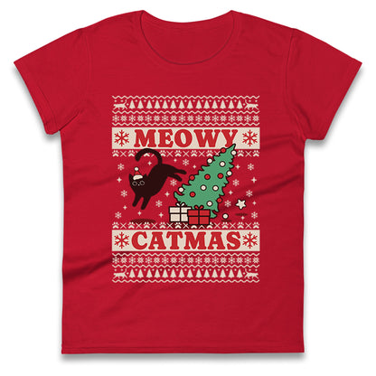 Christmas Cat Ladies T Shirt