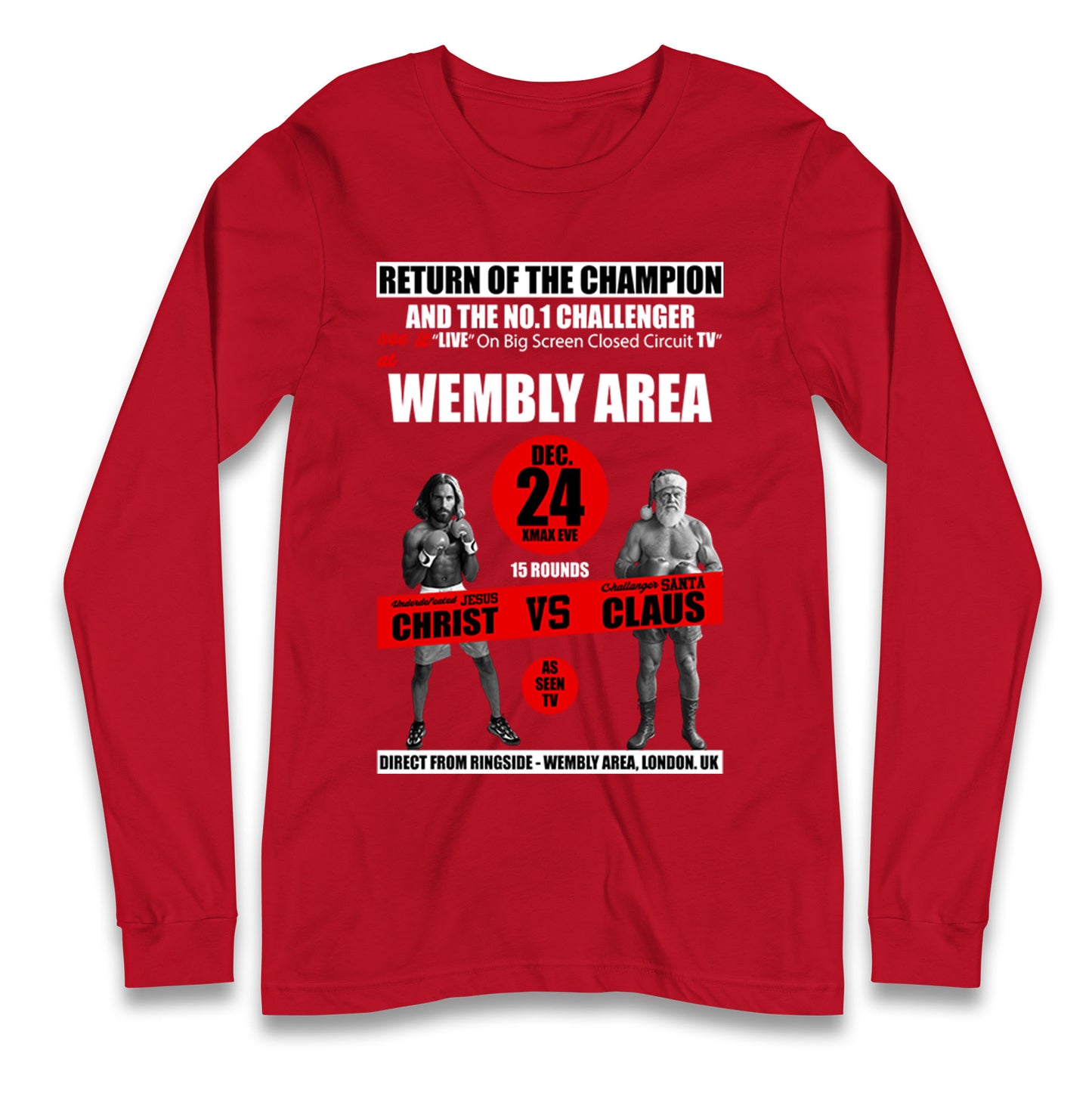 Jesus Christ Vs Santa Claus Longsleeve T Shirt