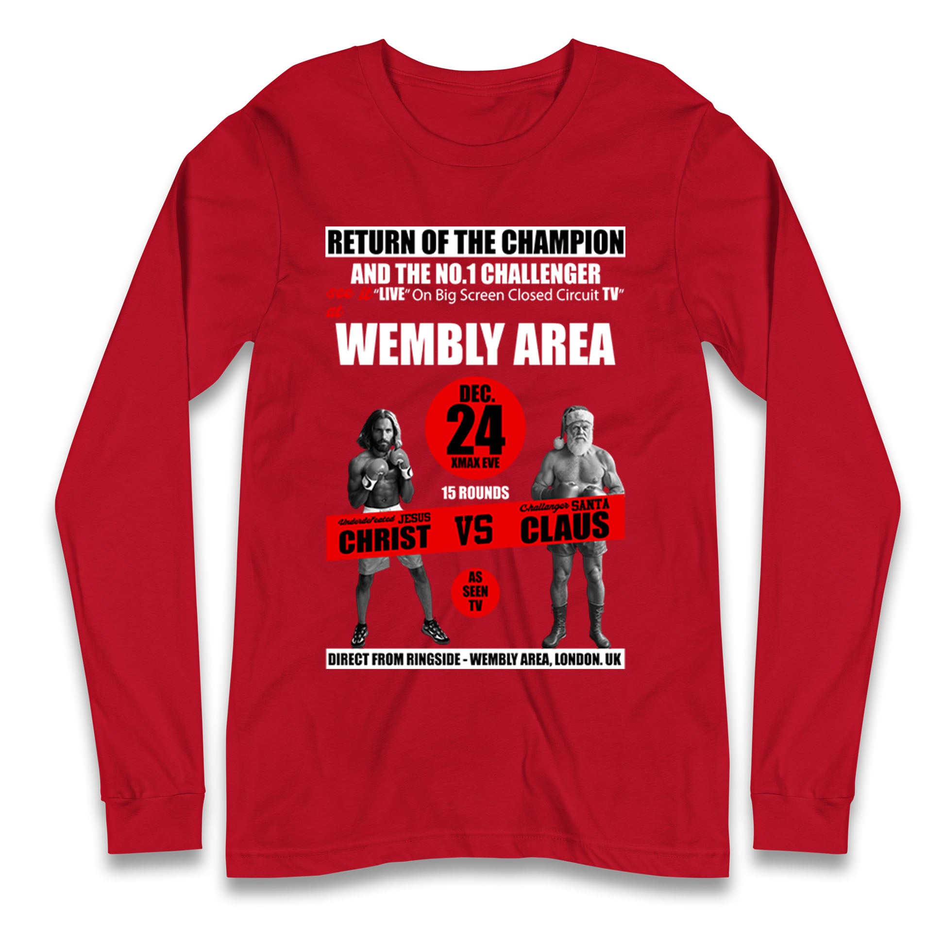 Jesus Christ Vs Santa Claus Longsleeve T Shirt