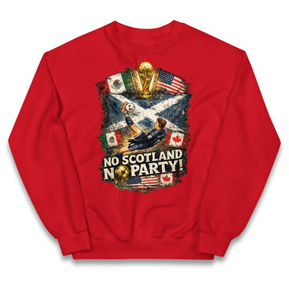 No Scotland No Party World Cup 2026 Kids Jumper