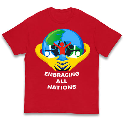 Embracing All Nations Kids T Shirt