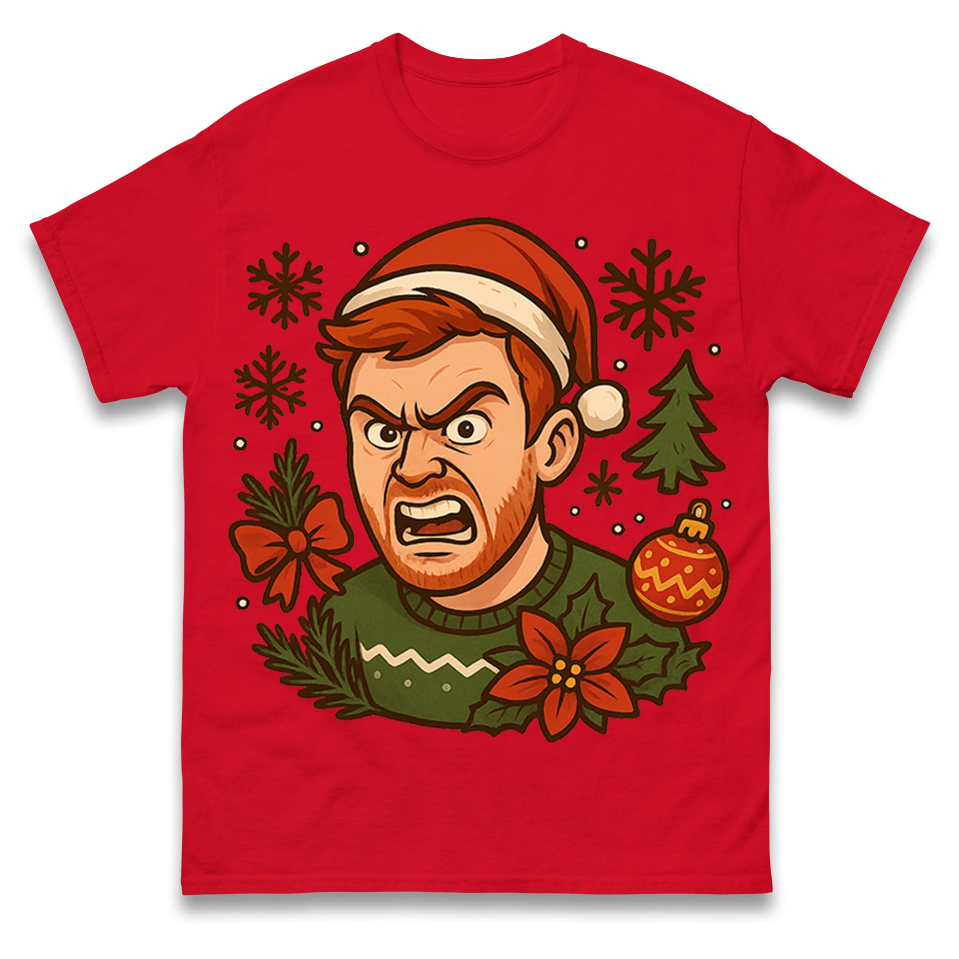 Angry Ginge Christmas T Shirt 