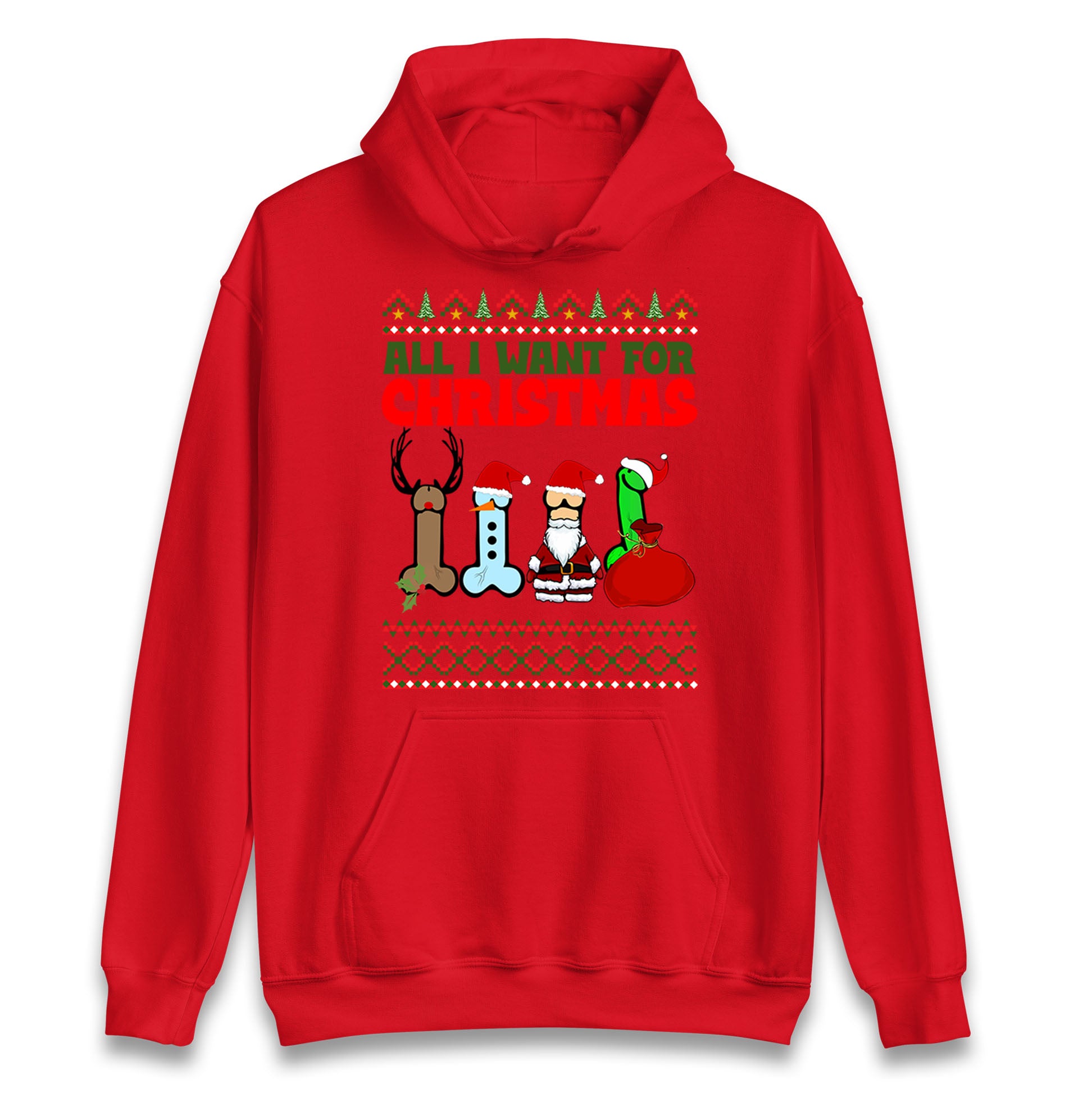 All I Want For Christmas Funny Adults Joke Hoodie