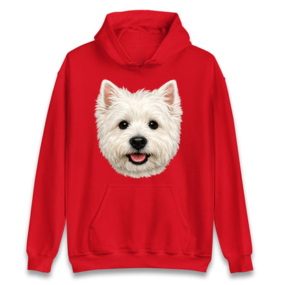 West Highland White Terrier Dog Face Kids Hoodie