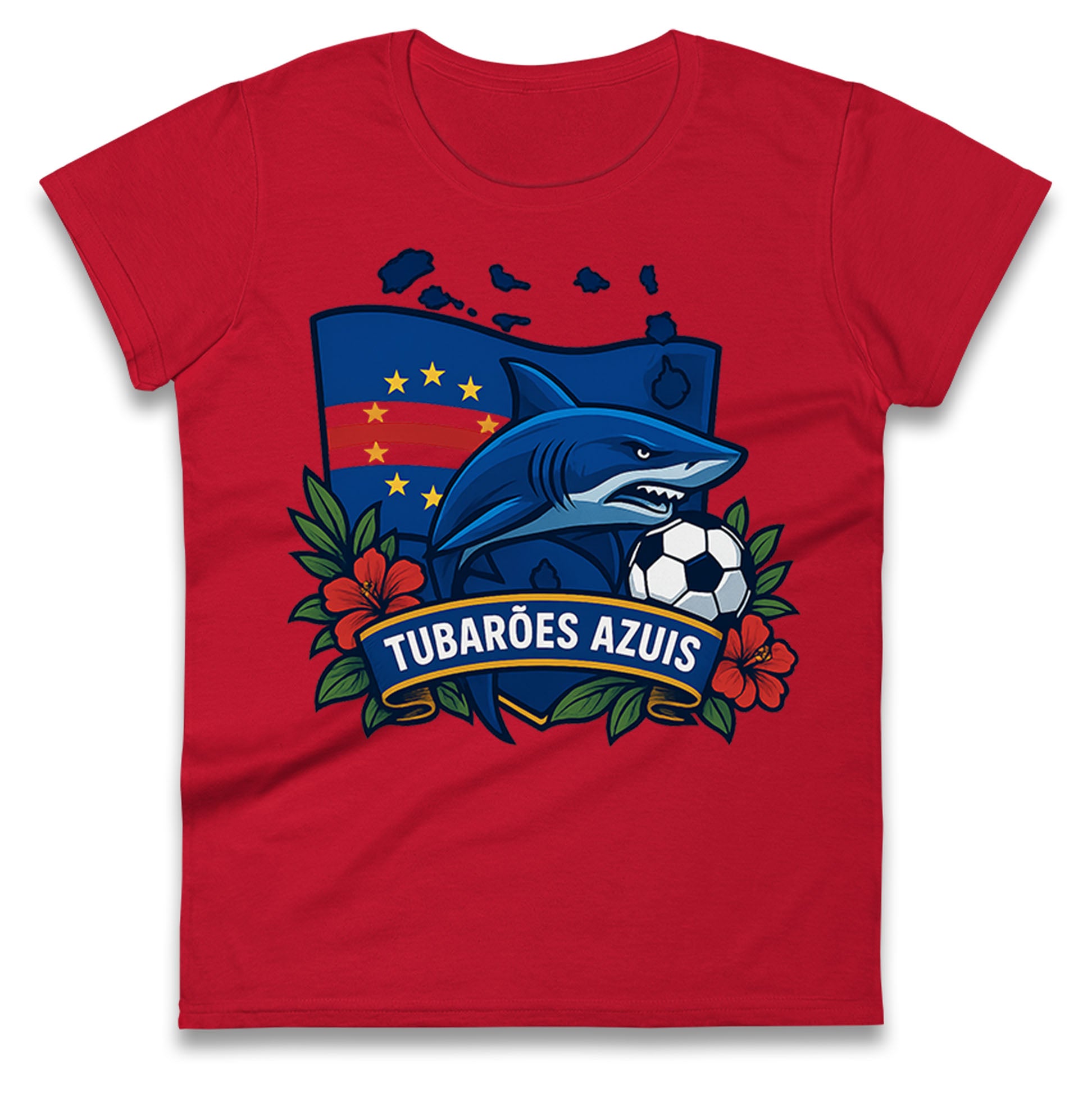 Cape Verde Football Ladies T Shirt