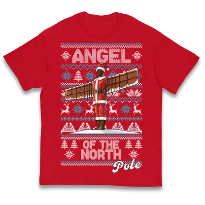 Angel Of The North Pole Christmas Kids T Shirt