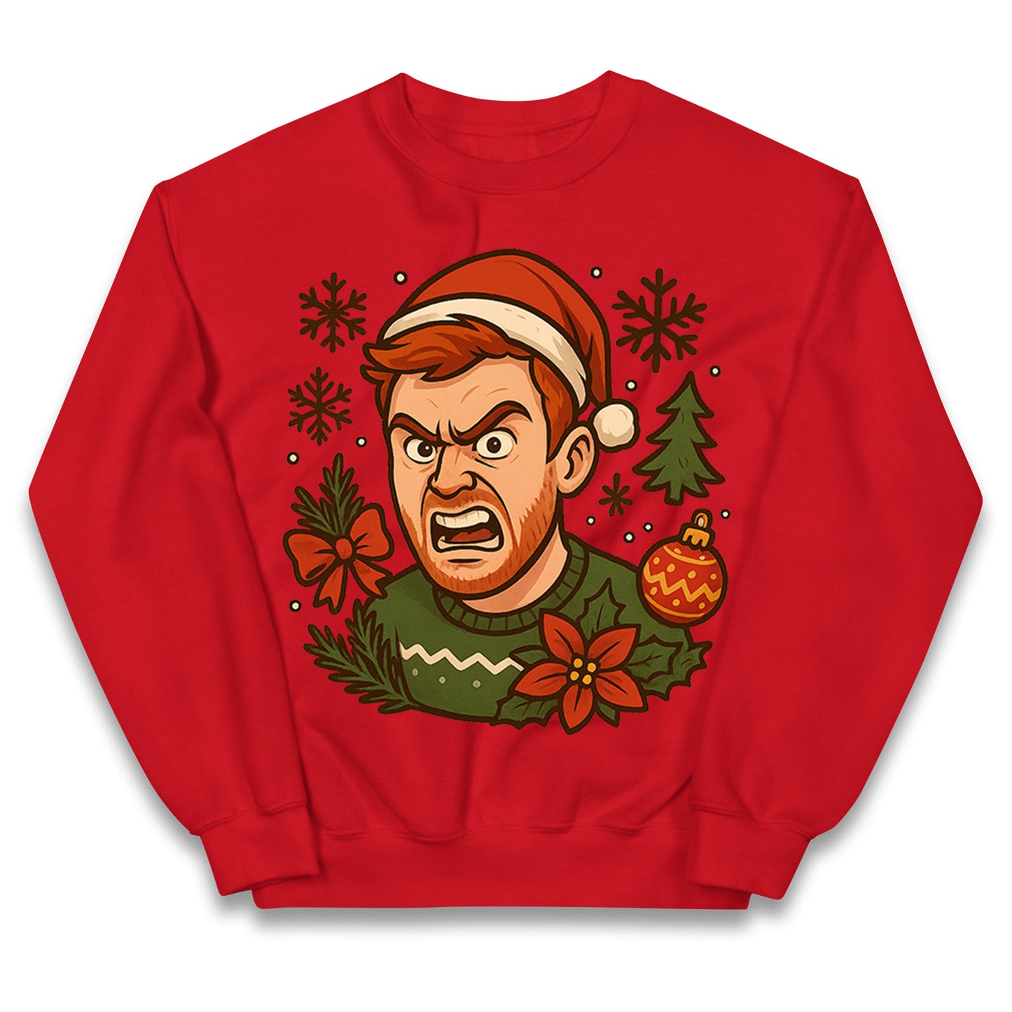 Angry Ginge Christmas Kids Jumper