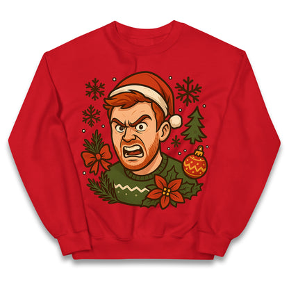 Angry Ginge Christmas Kids Jumper